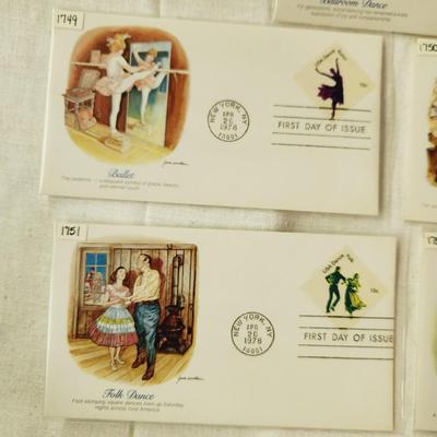 6 - FIRST DAY STAMPS - 1978 DANCING THEME