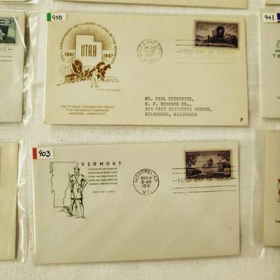14 - FIRST DAY STAMPS - 1930s & 1940s STATES