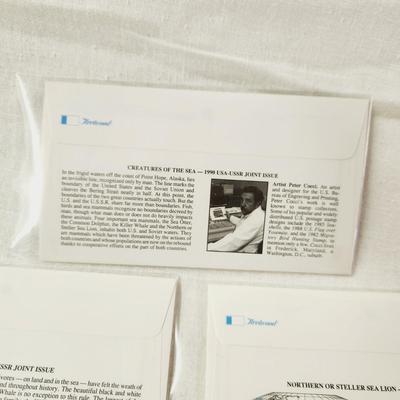 5 - FIRST DAY STAMPS - 1990 CREATURES OF THE SEA