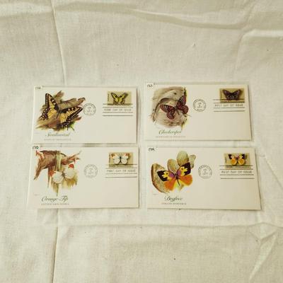 4 - FIRST DAY STAMPS - 1977 BUTTERFLIES