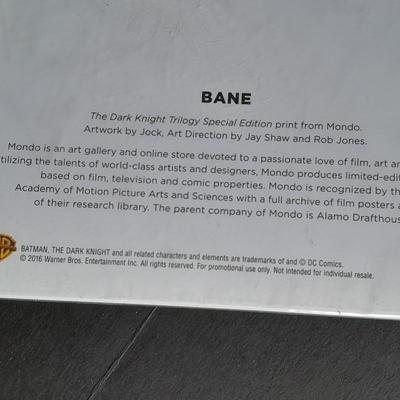BANE The Dark Knight Trilogy Special Edition Print with The Dark Knight Batmobile Die cast car