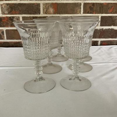 6 Lincoln Inn Clear Water Goblets