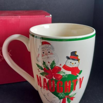 New Lenox Naughty & Nice Holiday 14-ounce Mugs