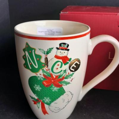 New Lenox Naughty & Nice Holiday 14-ounce Mugs
