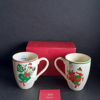 New Lenox Naughty & Nice Holiday 14-ounce Mugs