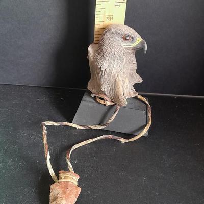 Limited Edition Cain Red Tailed Hawk Limited edition statue and Fishing Legends Plaque / shadow box