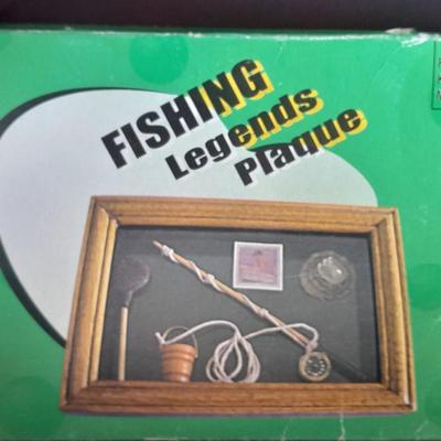 Limited Edition Cain Red Tailed Hawk Limited edition statue and Fishing Legends Plaque / shadow box