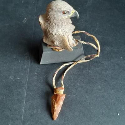 Limited Edition Cain Red Tailed Hawk Limited edition statue and Fishing Legends Plaque / shadow box