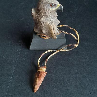 Limited Edition Cain Red Tailed Hawk Limited edition statue and Fishing Legends Plaque / shadow box