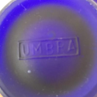 Umbra blue glass Vanity set