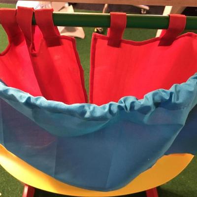 Puppet theater with chalk board