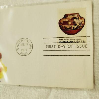 4 - FIRST DAY STAMPS - 1977 PUEBLO ART