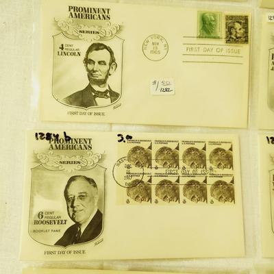 10 - FIRST DAY STAMPS - 1960s PROMINENT AMERICANS