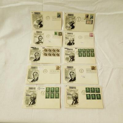 10 - FIRST DAY STAMPS - 1960s PROMINENT AMERICANS