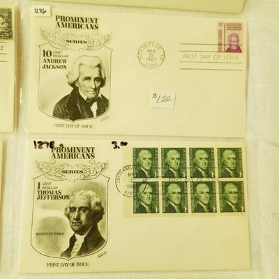 10 - FIRST DAY STAMPS - 1960s PROMINENT AMERICANS