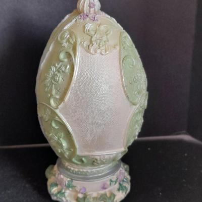Two Enesco Birthday girl figures ages 2 & 3 and Egg and an Angel figure
