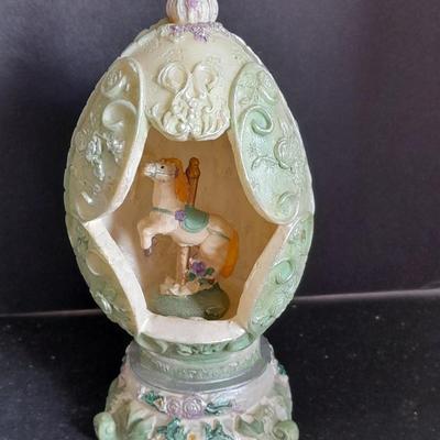 Two Enesco Birthday girl figures ages 2 & 3 and Egg and an Angel figure