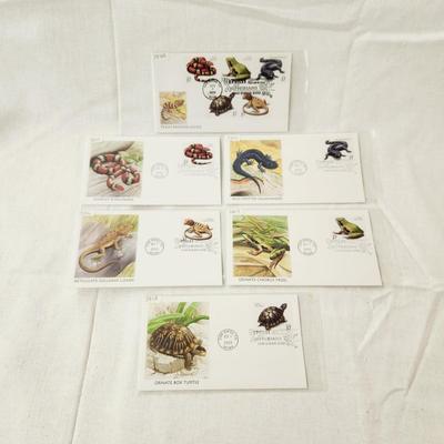 6 - FIRST DAY STAMPS - 2003 REPTILES & AMPHIBIANS OF SAN DIEGO ZOO