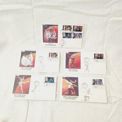 5 - FIRST DAY STAMPS - 2004 AMERICAN CHOREOGRAPHER