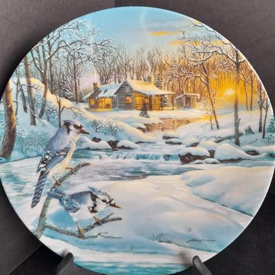 Two Collectible plates with Certificates of Authenticity "Christmas Tree Lighting" and "Twilight Serenade"