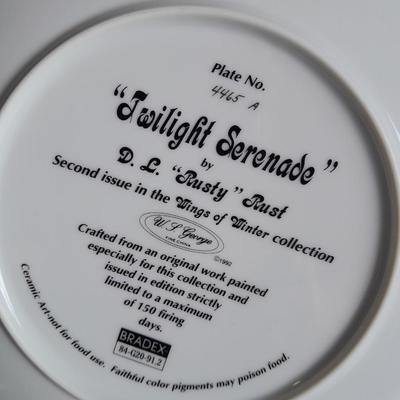 Two Collectible plates with Certificates of Authenticity "Christmas Tree Lighting" and "Twilight Serenade"
