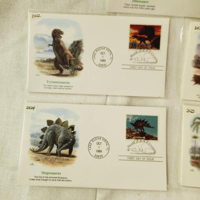 5 - FIRST DAY STAMPS - 1989 DINOSAURS