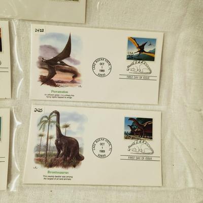 5 - FIRST DAY STAMPS - 1989 DINOSAURS