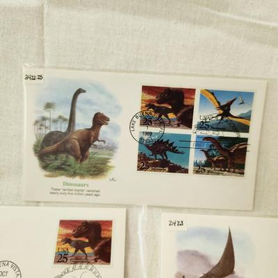 5 - FIRST DAY STAMPS - 1989 DINOSAURS