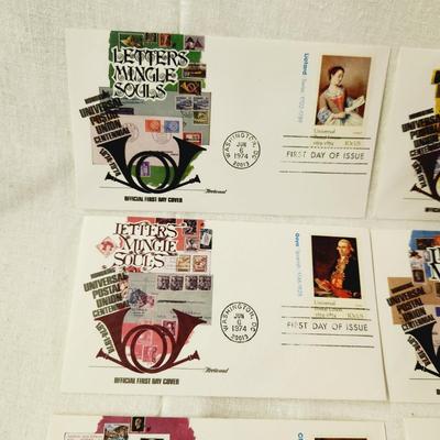 8 - FIRST DAY STAMPS - 1974 LETTERS MINGLE SOULS
