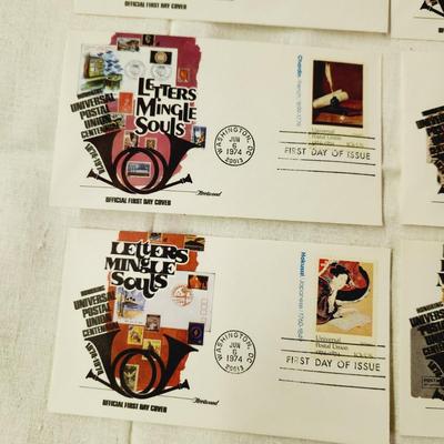 8 - FIRST DAY STAMPS - 1974 LETTERS MINGLE SOULS