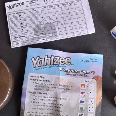 Sealed Sorry Board game and National Parks Yahtzee game