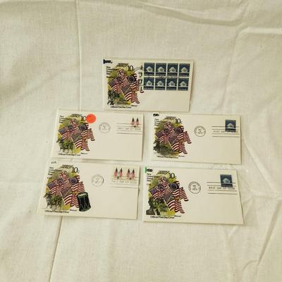 5 - FIRST DAY STAMPS - 1973 HERITAGE AMERICA