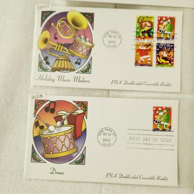 9 - FIRST DAY STAMPS - 2003 HOLIDAY MUSIC MAKERS