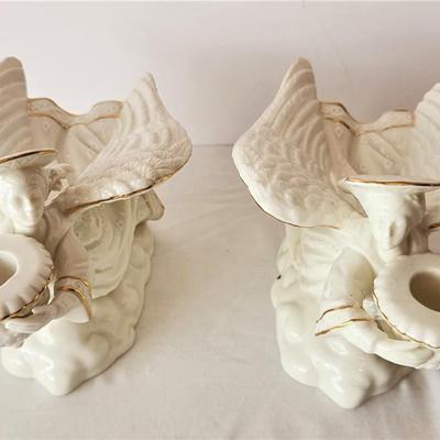 Lot #7  Pair of Decorative "Angel" Candlesticks