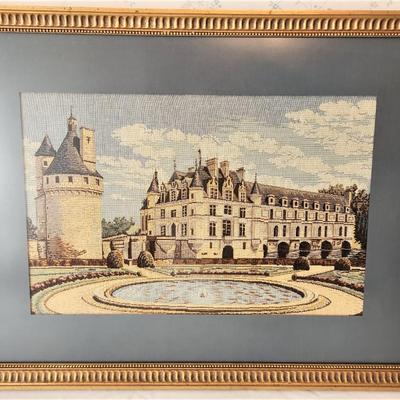 Lot #8  Tapestry style Wall Decor - French Castle