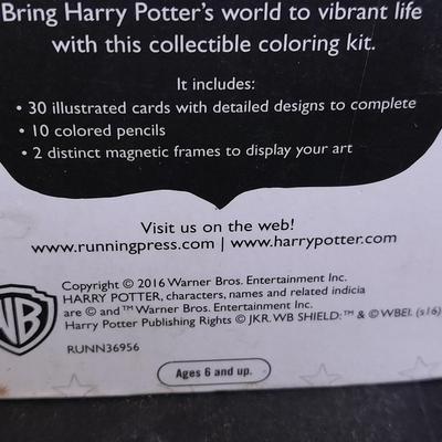 Harry Potter Coloring kit, bookmark, and Quill pen with notepad