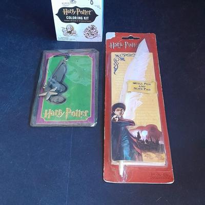 Harry Potter Coloring kit, bookmark, and Quill pen with notepad