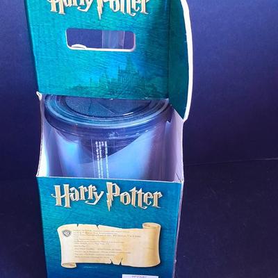 Harry Potter travel tumbler 16 once and a pair of Harry Potter plastic glasses
