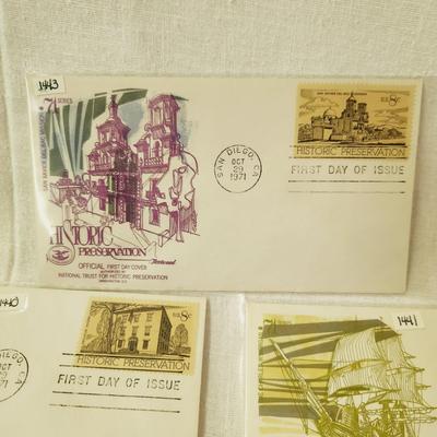 5 - FIRST DAY STAMPS - 1971 HISTORIC PRESERVATION