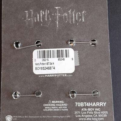 Harry Potter pin back Buttons and Character Bandz Elastic Bracelets