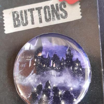 Harry Potter pin back Buttons and Character Bandz Elastic Bracelets