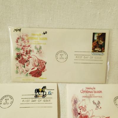 5 - FIRST DAY STAMPS - 1970 HONORING THE CHRISTMAS SEASON