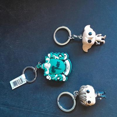 Three Collectible Harry Potter Keychains with easy clasp key ring