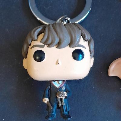 Three Collectible Harry Potter Keychains with easy clasp key ring
