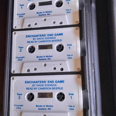 Vintage Audio Book on Cassette Enchanters End Game by David Eddings Complete set-in case