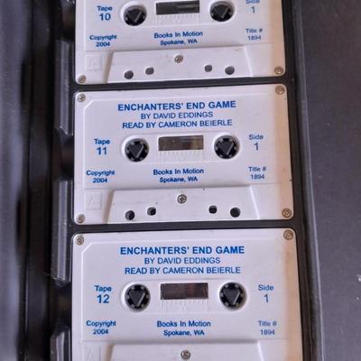Vintage Audio Book on Cassette Enchanters End Game by David Eddings Complete set-in case