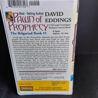 Vintage Audio Book on Cassette Pawn of Prophecy by David Eddings Complete set-in case