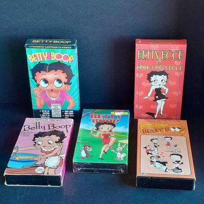Five Betty Boop VHS Collector's Tapes