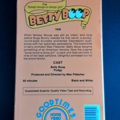 Five Betty Boop VHS Collector's Tapes
