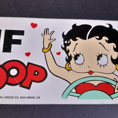 Beep if you Boop Vintage Betty Boop bumper sticker and Betty Boop sunscreen for car